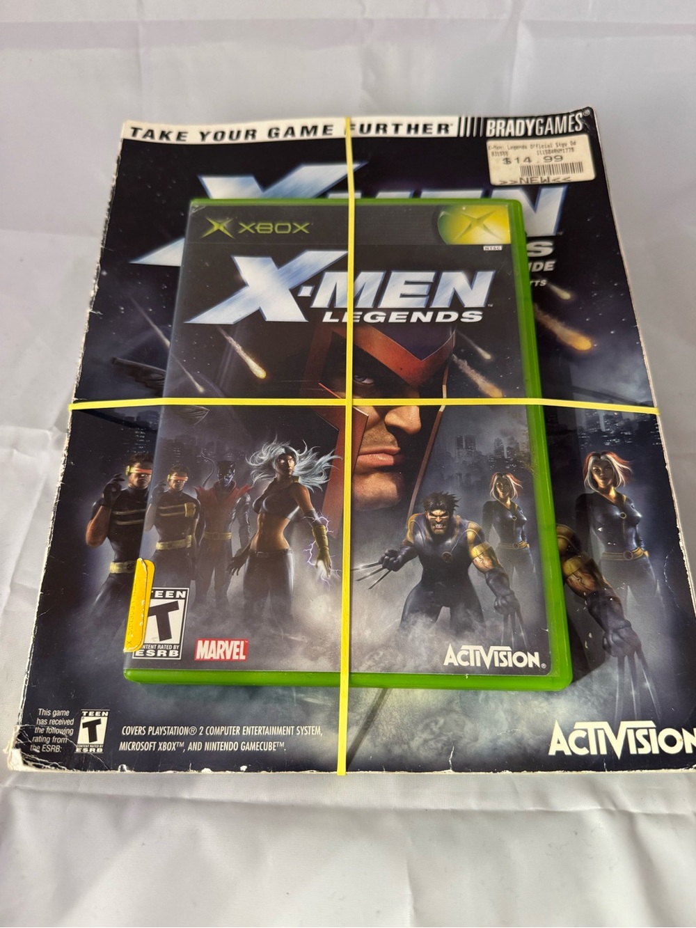 Marvel X-Men Legends Xbox Game with strategy guide